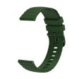 18mm wave grain style silicone watch strap for Garmin watch - Army Green Cheap