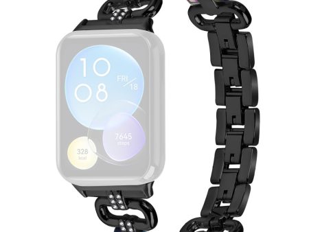 Xiaomi Smart Band 8 Pro Resin and Rhinestone Wrist Strap Replacement - Black on Sale