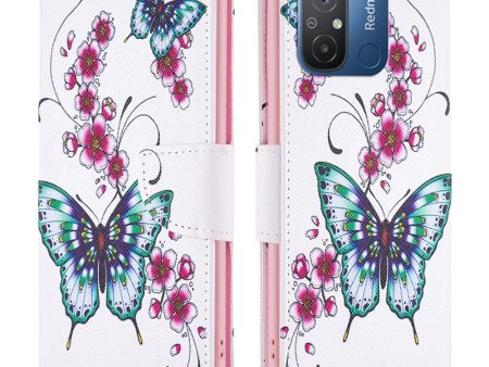 Wonderland Xiaomi Redmi 12C flip case - Peach Blossom and Butterflies Sale