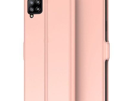 Smooth and thin premium PU leather case for Samsung Galaxy A22 4G - Rose Gold For Sale