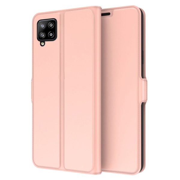 Smooth and thin premium PU leather case for Samsung Galaxy A22 4G - Rose Gold For Sale