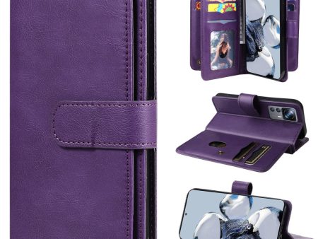 10-slot wallet case for Xiaomi 12T   12T Pro   Redmi K50 Ultra - Purple Supply