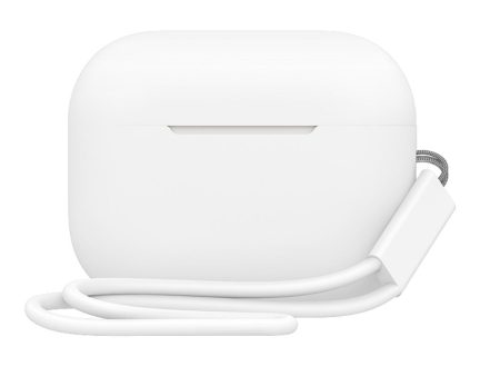 2.0mm AirPods Pro 2 silicone case with strap - White Online Sale