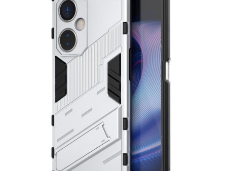 Shockproof hybrid cover with a modern touch for OnePlus Nord CE 3 Lite - White For Sale