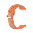 20mm dual-color silicone watch strap for Samsung watch - Orange   Grey on Sale