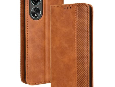 Bofink Vintage Oppo A78 leather case - Brown For Sale