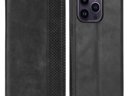 Bofink Vintage iPhone 15 Pro Max leather case - Black Hot on Sale