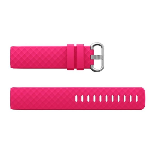 Fitbit Charge 4   3 diamond pattern watch band - Rose Size: L Hot on Sale