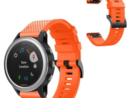 Stylish silicone watch band for Garmin Fenix 5S - Orange on Sale