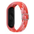 Xiaomi Mi Band 7   6   5 elastic nylon watch strap - Colorful Red Cheap