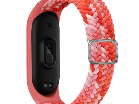 Xiaomi Mi Band 7   6   5 elastic nylon watch strap - Colorful Red Cheap