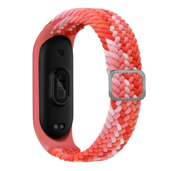 Xiaomi Mi Band 7   6   5 elastic nylon watch strap - Colorful Red Cheap