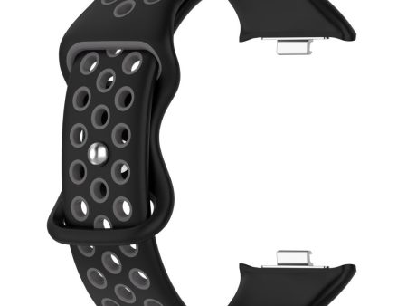 Xiaomi Mi 8 Pro Replacement Band Dual Color Silicone Watch Strap - Black   Grey For Sale