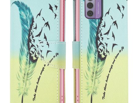 Wonderland Nokia G42 flip case - Feather and Birds Online Hot Sale