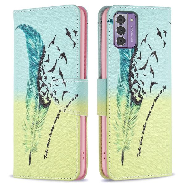 Wonderland Nokia G42 flip case - Feather and Birds Online Hot Sale