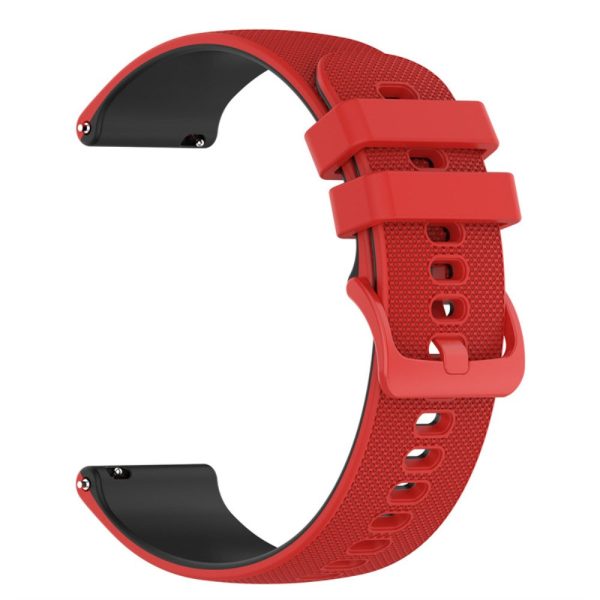 22mm silicone watch strap for Garmin watch - Red   Black Fashion