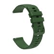 18mm wave grain style silicone watch strap for Garmin watch - Army Green Cheap