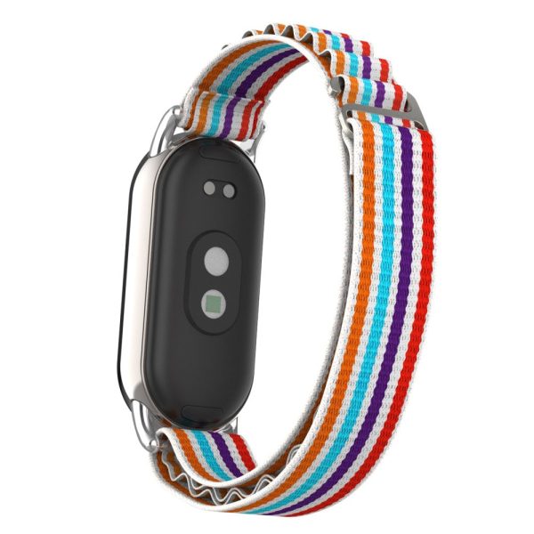 Xiaomi Smart Band 8 nylon strap with silver connector - Colorful For Sale