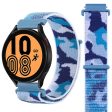 22mm Universal camouflage style nylonw watch strap - Blue Online