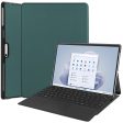 JUNSUNMAY Microsoft Surface Pro 9 leather case - Blackish Green Hot on Sale