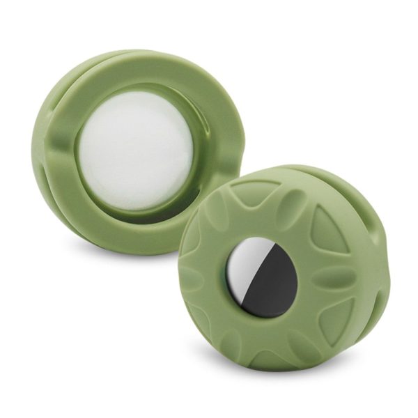 AirTags pet tracker silicone cover - Matcha Green   Size: S Fashion