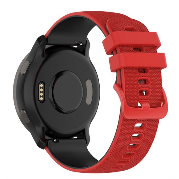 22mm silicone watch strap for Garmin watch - Red   Black Fashion