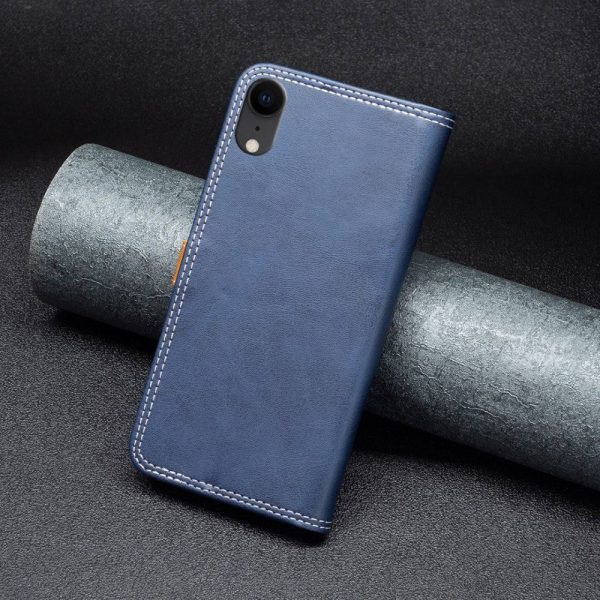 BINFEN two-color leather case for iPhone Xr - Blue Online