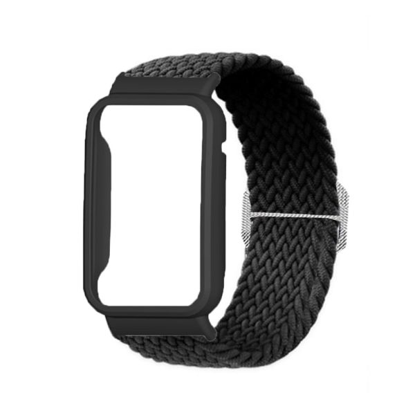 Xiaomi Mi Band 7 Pro nylon elastic watch strap with cover - Black   Black Sale