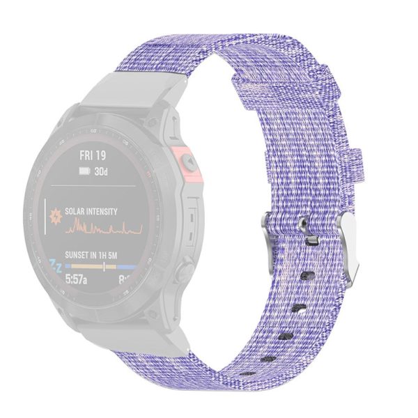 20mm canvas watch strap for Garmin watch with tool - Purple Online Hot Sale