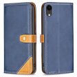 BINFEN two-color leather case for iPhone Xr - Blue Online