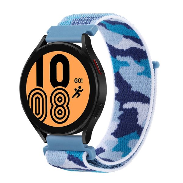 22mm Universal camouflage style nylonw watch strap - Blue Online