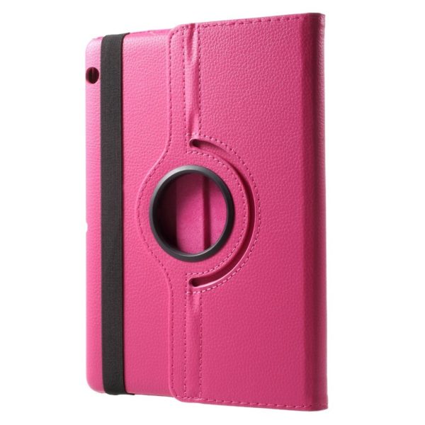 Huawei MediaPad T3 10 litchi grain rotary PU leather flip case - Rose Online now