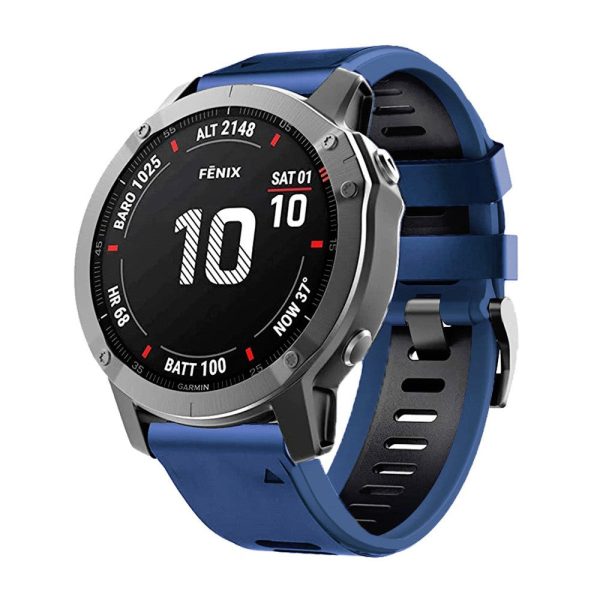 22mm silicone strap for Amazfit   Garmin and Coros watch - Midnight Blue   Black on Sale