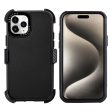 Belt clip phone case for iPhone 15 Pro Max - All Black Supply