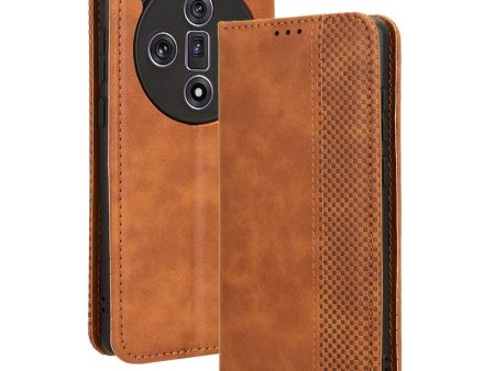 Bofink Vintage Oppo Find X7 leather case - Brown on Sale