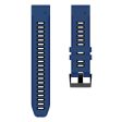 22mm silicone strap for Amazfit   Garmin and Coros watch - Midnight Blue   Black on Sale