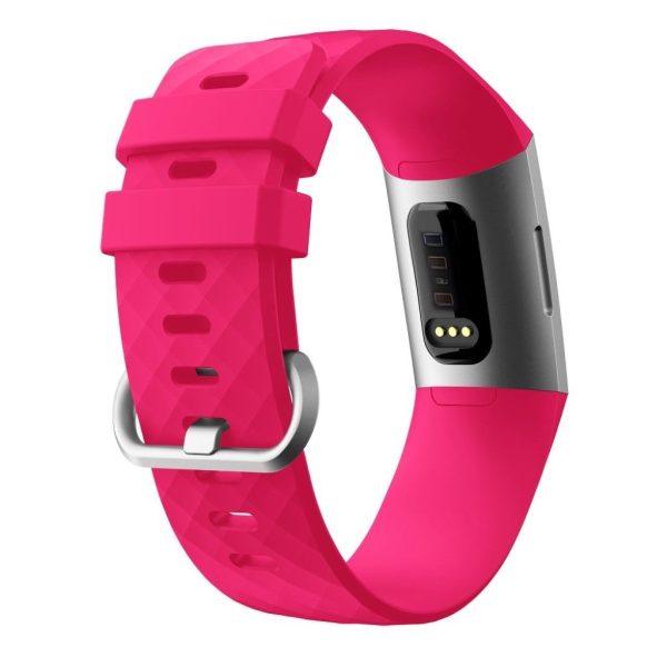 Fitbit Charge 4   3 diamond pattern watch band - Rose Size: L Hot on Sale