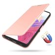 Smooth and thin premium PU leather case for Samsung Galaxy A22 4G - Rose Gold For Sale