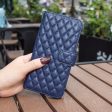 Rhombus pattern matte Xiaomi Redmi Note 13 Pro Plus flip case - Blue For Discount