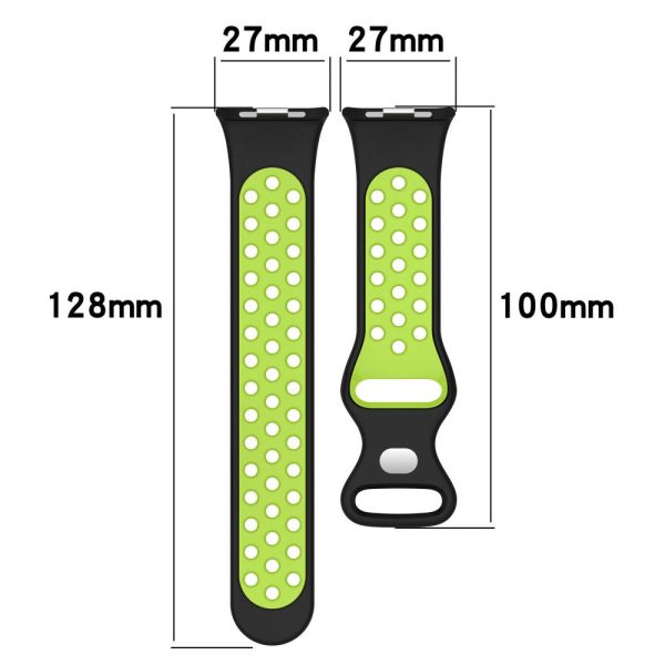 Xiaomi Mi 8 Pro Replacement Band Dual Color Silicone Watch Strap - Black   Grey For Sale