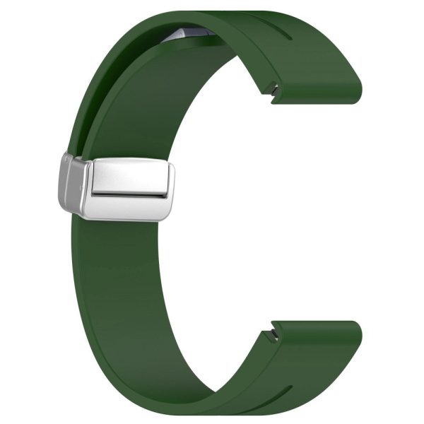 Garmin Fenix 7   Forerunner 965   955   945   935 22mm Watch Band Silive Buckle Silicone Wriststrap - Army Green on Sale