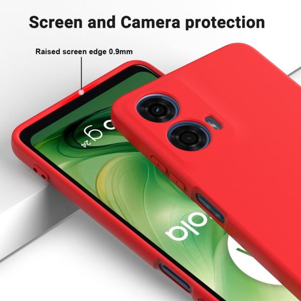 Matte liquid silicone Motorola Moto G04   Motorola Moto G24 cover - Red Sale