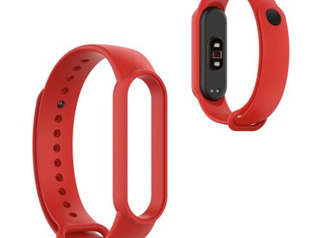 Xiaomi Mi Smart Band 6   5 glossy silicone watch band - Red Online Sale