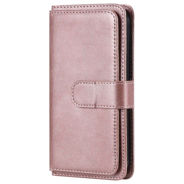 10-slot wallet case for Motorola Moto G200 5G   Edge S30 - Rose Gold Online Hot Sale