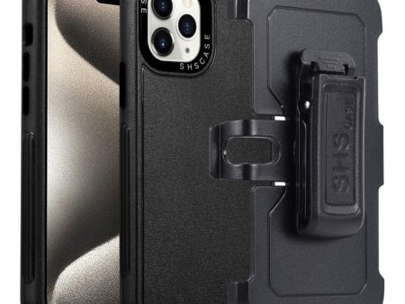 Belt clip phone case for iPhone 15 Pro Max - All Black Supply