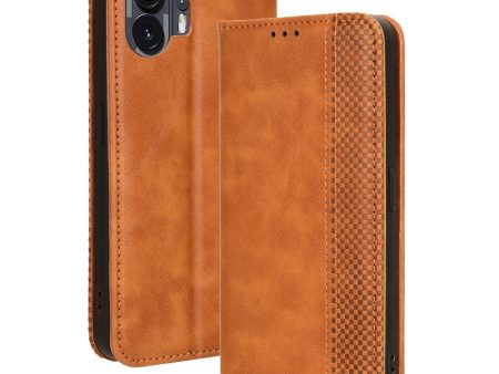 Bofink Vintage Nothing Phone (2) leather case - Brown Fashion