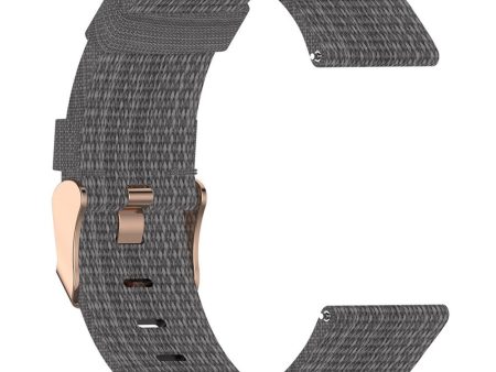 19mm nylon watch strap for Haylou   Noise   Willful watch - Dark Grey Cheap