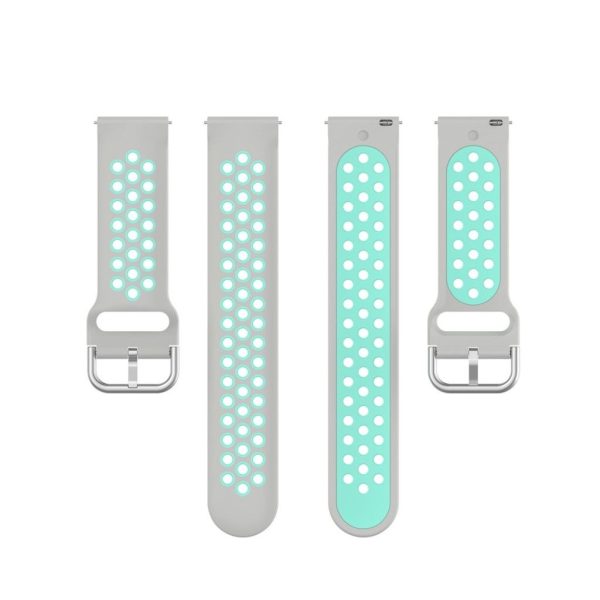 Fitbit Blaze   Versa   Versa Lite   Versa 2 bi-color silicone watch band - Grey   Cyan Sale