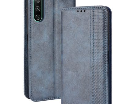 Bofink Vintage Sony Xperia 10 V leather case - Blue For Cheap