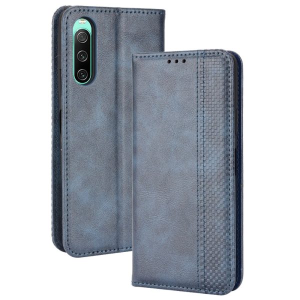 Bofink Vintage Sony Xperia 10 V leather case - Blue For Cheap